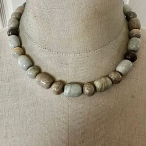 Jay King DTR Sterling Silver Gray Jasper Bead Necklace